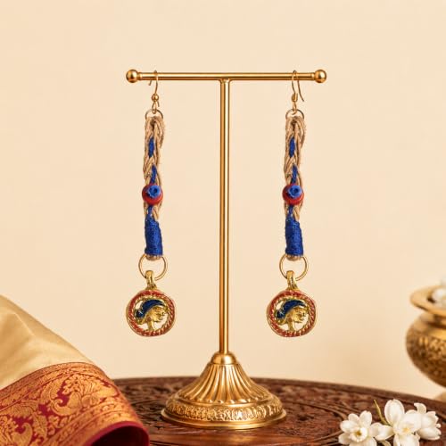 Image of Handcrafted Tribal & Dhokra Art Earrings Collection for Women - Royal Boho Statement Designs in Brass, Wooden, Beaded & Geometric Styles