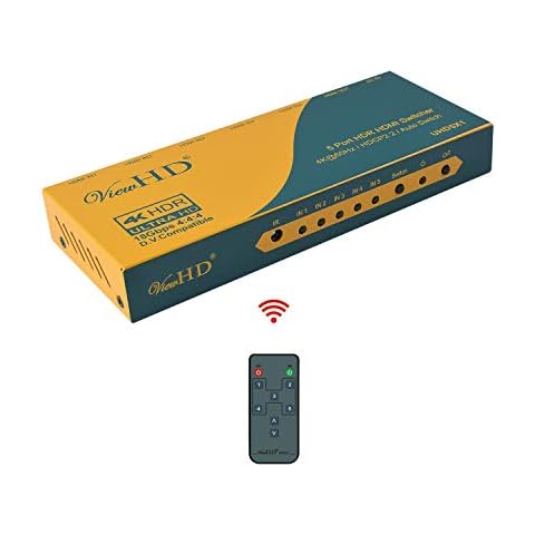 ViewHD 5 Port HDMI 2.0 5x1 Switch | 4K@60Hz | HDCP 2.2 | HDR & Dolby Vision | Model: UHD5X1 Cover