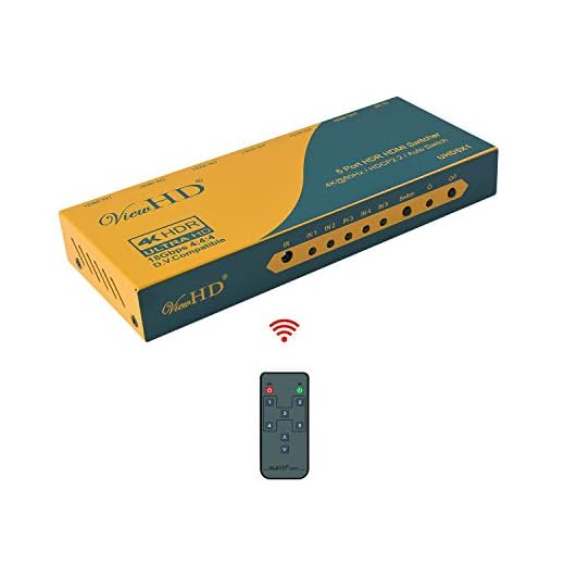 ViewHD 5 Port HDMI 2.0 5x1 Switch | 4K@60Hz | HDCP 2.2 | HDR & Dolby Vision | Model: UHD5X1