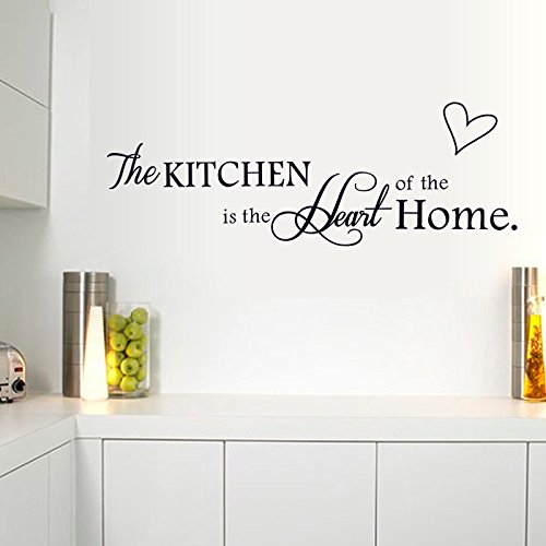The Kitchen Is The Heart Of The Home Quotes And Sayings Wall Decal Art Decor Wall Stickers #TOP5