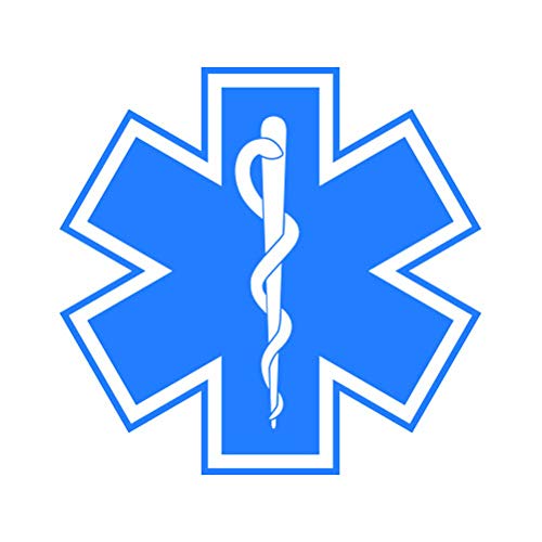 Autocollant étoile de vie EMT bleu idéal pour vitre de voiture