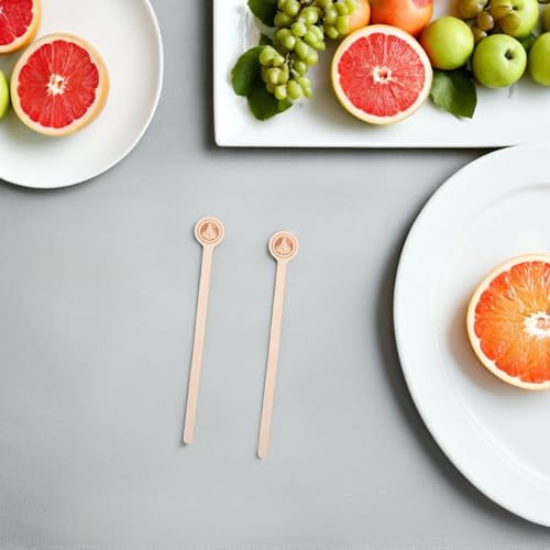 Palitos de madera redondos y reutilizables para mezclar té de forma cómoda y limpia 6