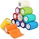 DODUOS 12 Rollen 7.5cm × 4m Fixierbinde Cohesive Selbsthaftende Bandage für Erste, Selbstklebender Verband, Kohäsiver Verband für Hund Katze Füße Fingerpflaster Knöchelverstauchungen(Bunt)