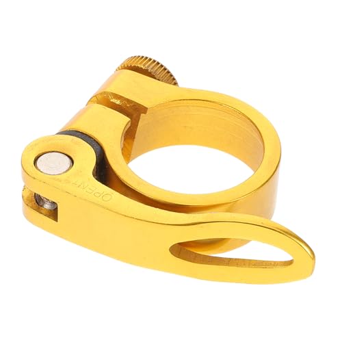 BESTonZON Bike Quick Release Seat Post Clamp Aluminum Alloy Collar for Compatibility with Mountain and Road Bikes Secure Saddle Clamp for Quick Adjustments and Enhanced Stability
