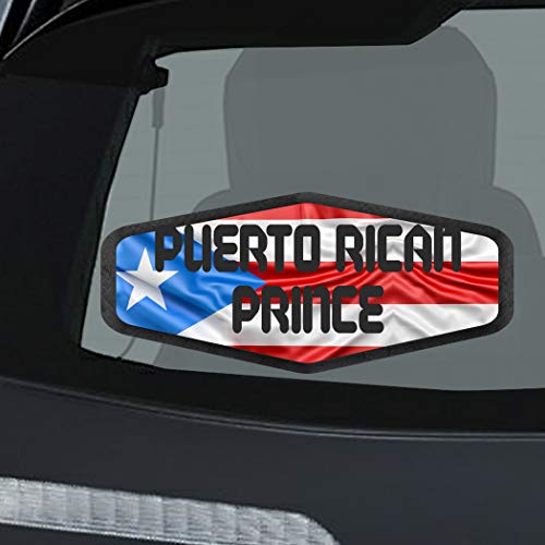 Makoroni Puerto Rican Prince Puerto Rican Flag, CAR Magnet-Magnetic Bumper Sticker 3.5x8 or 4.5x10 inc., DesR41