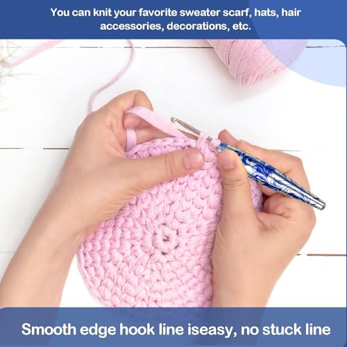 34 in 1 Interchangeable Crochet Hook Set - 3mm-8mm Ergonomic Crochet Hooks Set- Handle Crochet Hook Set for Beginners and Advanced Crafters by YihuaTop - Image 6