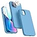 iPhone 6 günstig Kaufen-Dssairo [5-in-1 Entworfen für iPhone 13 Hülle, mit 2 Displayschutzfolien + 2 Stück Kameraobjektivschutz, Flüssigsilikon, schlanke, stoßfeste Schutzhülle [Mikrofaserfutter] 6.1 (hellblau)…