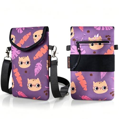 Image of Neoprene Phone Sleeve Pouch Case Bag for Men Women w /Crossbody Strap /Neck Lanyard for iPhone 17 /16 /15 /14 Pro Max, Samsung S25，Pixel 10