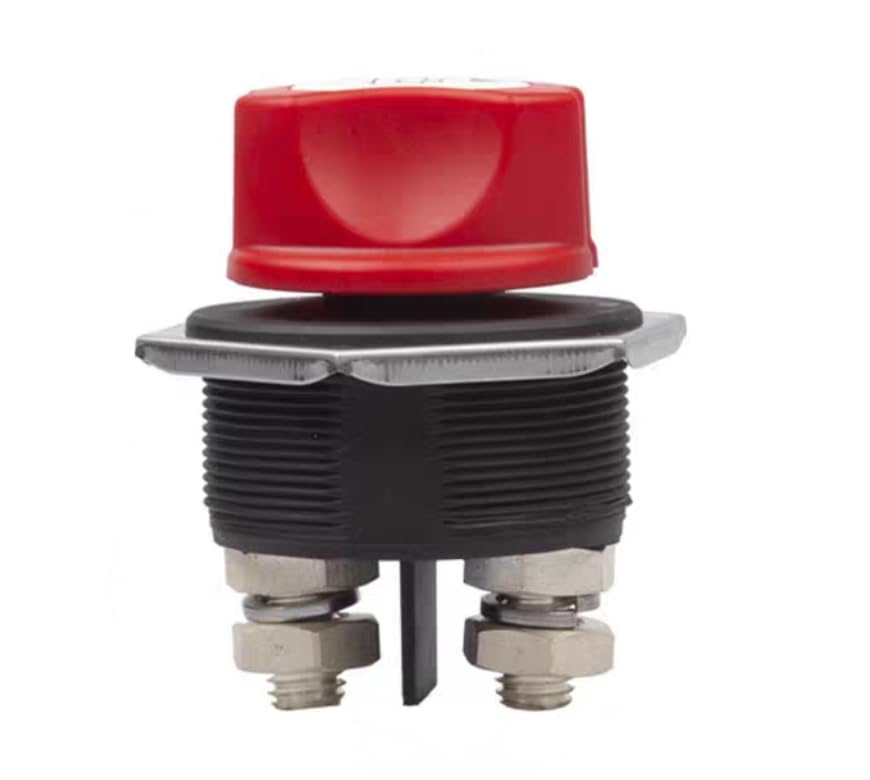 1PC 300A 12-72V Ultra Heavy-Duty Battery Disconnect Switches, Knob Button Power Current Breakers for Marine, Car, Off-Road Vehicle, Truck, RV