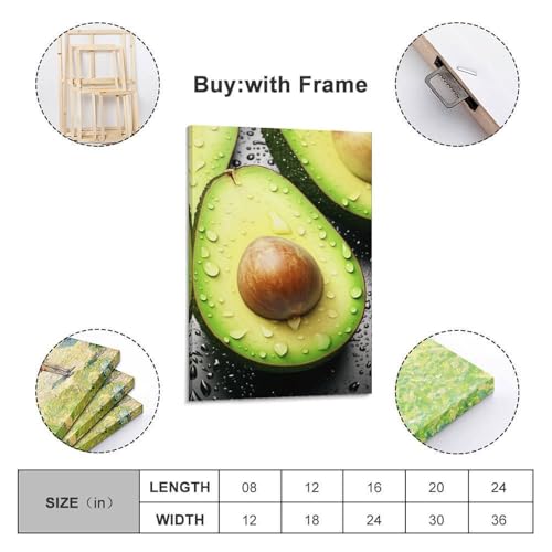 Poster moderne avocat décoration murale fruit suspendu 50x75