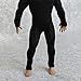 1/2 Scale Male Figure Clothes Long Sleeved Bodysuit Undercoat Jumpsuit Cloth for 12'' Action Figure (Black)
