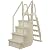 Aqua Select Everest Swimming Pool Step and Outside Flip Up Ladder System - White Steps