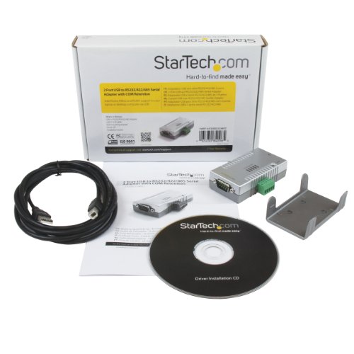 Image of StarTech USB to Serial Adapter, 2-Port, USB Serial, TAA (ICUSB2324852) | RS232 RS422 RS485, FTDI USB to Serial Adapter, COM Port Retention
