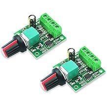2Pcs PWM DC Motor Speed Controller 12v 7.2v 6v 5v 3v 1.8v 2A 30W, Low Voltage PWM Speed Controller for Electric Motor, PWM Controller 1803BK 1803B, Variable Speed DC Motor Control With Switch