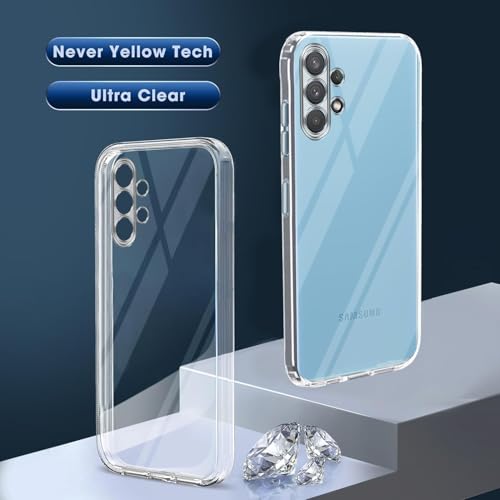 Image of Jkobi Back Case Cover for Samsung Galaxy A32 4G (Camera Protection with Silicone Clear Shockproof Case | Soft and Flexible | Transparent)