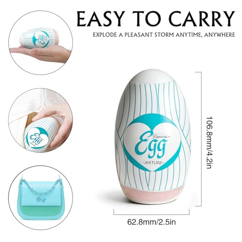 Image of Egg Male Masturbators for Penis Training,Textured Stroker Pocket Pussy Stretchable Stimulator Sleeve with Strong Suction, Realistic Portable Anal Sex Toys for Men（Anal Version）