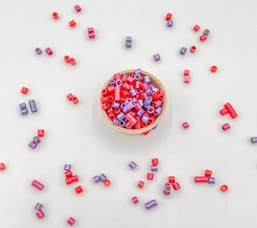 Image of 2 Cups of Valentine's Day Ditalini Pasta Sensory Bin Filler for Sensory Table