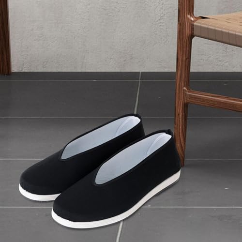 Kung Fu Shoes for Men and Women, Canvas Martial Arts Shoes with Rubber Sole, Breathable Anti Slip Tai Chi Training Shoes3