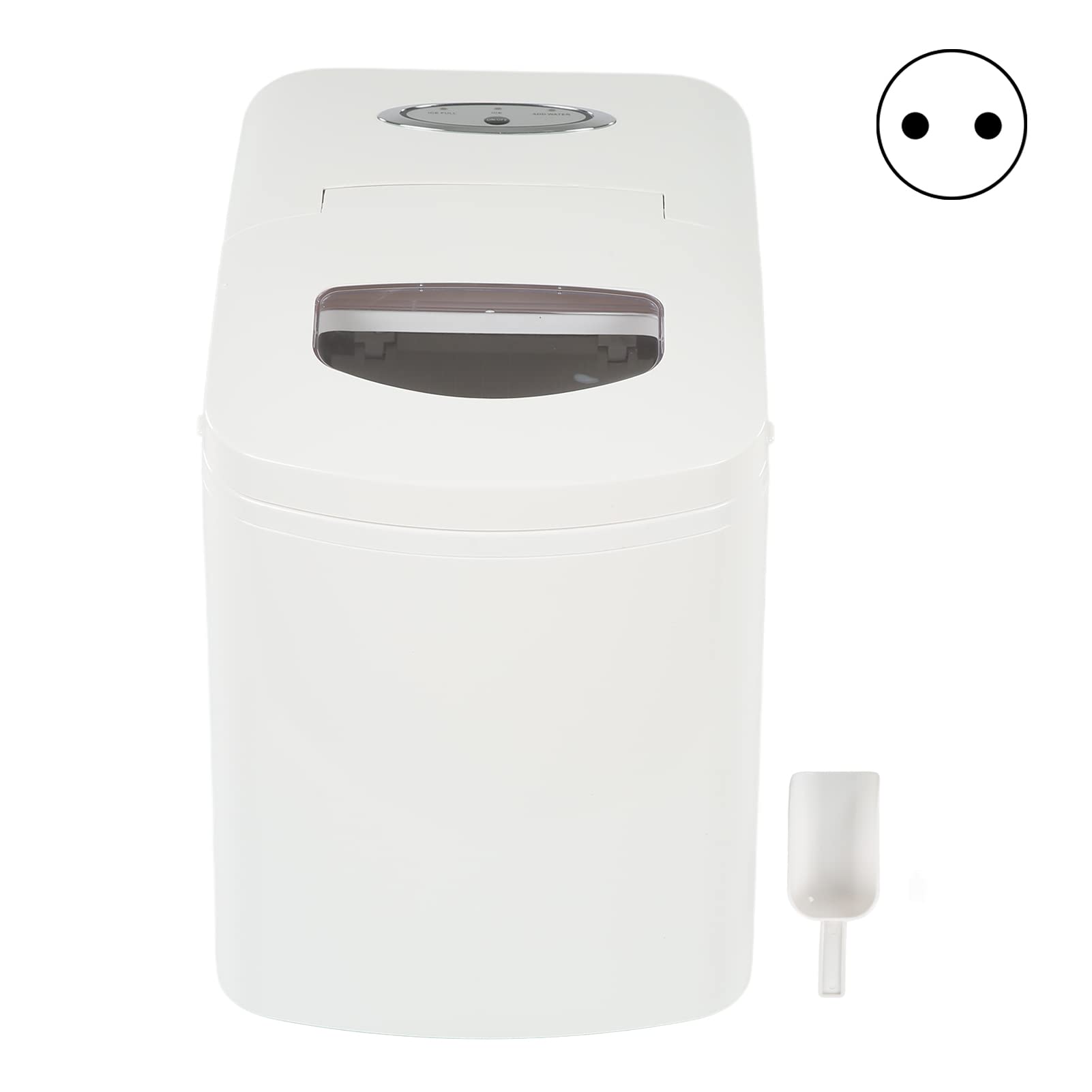 Máquina para Hacer Hielo Tipo para Encimera, 9 Cubitos de Hielo en 9 Minutos, 10 Kg en 24 Horas, con Autolimpieza, Ultrasilenciosa, 20-40 DB, para Bar en Casa (Enchufe europeo 220V)