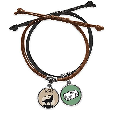 Pulsera cuerda mano calabaza de Halloween y lobo para lucir en fiestas temáticas
