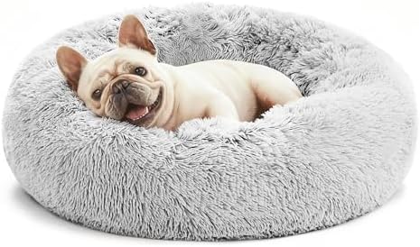 Love's cabin Calming Cat Bed for Indoor Cats, Anti-Anxiety Donut ...
