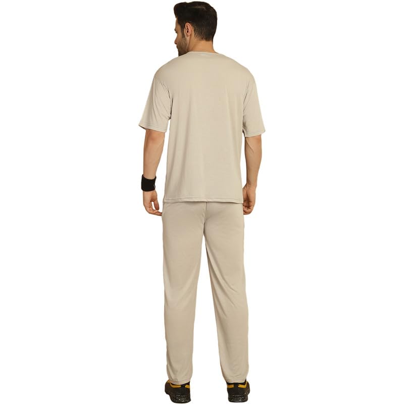 Image of Mack Jonney Printed Round Neck Cotton Oversize Half sleeves Co-ord set Tracksuit For Men-P-MACK52845