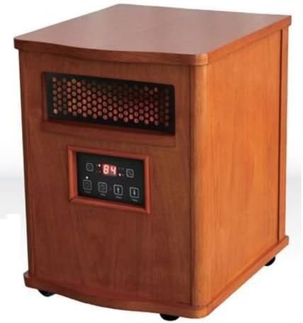 Omcon(TM) Comfort Glow QEH1410 Infrared Quartz Heater, 1500 Watts, Oak Fin