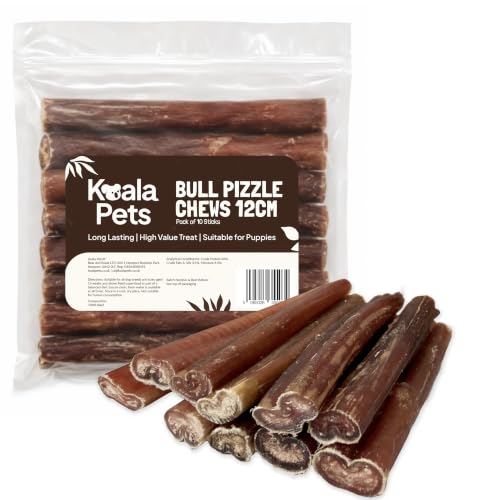 Pizzle Sticks for Dogs Long Lasting 100% Natural Bully Sticks 10 Pack 12cm