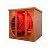 Infrared 2 Person Wooden Sauna Room, Luxurious Red Cedar Sauna with Recliner, 3400W Dry Heat Sauna for Home, 9 Heating Panels, Bluetooth Speaker, 7Color Lights, Oxygen Bar, 220V (Red Cedar)