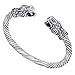 Myshape Bracelet jonc de style ancien dragon & viking en argent