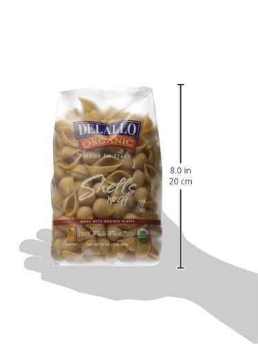Delallo 20607-61954 Organic Whole Wheat Pasta Shells No. 91 thumb #6