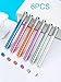 Bodltoow Pencil Extender Holder, 6 PCS Pencil Lengthener, Durable Aluminum Lengthener for School Office Supplies Art Writing