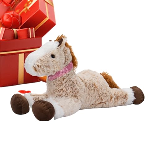 Générique Cheval en Peluche - Coussin Animal Mignon | Coussin Cheval en Peluche - Déco Chambre Salon Bureau Chambre Fille Ami Sœur Fils Enfant Garçons...