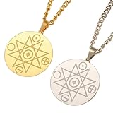 WRIWUINENRI New 2026 Unisex Melchizedek Priesthood Symbol Necklace King Of Peace Octagram Pendant Stainless Steel Religious Jewelry Findings Fashion Trendy Accessories Creative Gift For Women And Men