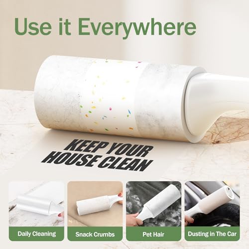 Image of Extra Sticky Lint Roller for Pet Hair, 100 Sheets, 1 Handle