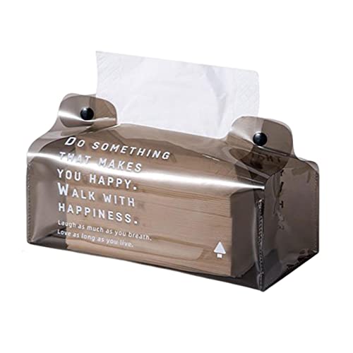 Xuyuan Soporte para Caja de pañuelos | Bolsa de Toalla de Papel Simple con diseño de Hebilla Superior - Bolsa de Almacenamiento con Soporte de Papel, dispensador de servilletas para Visera de Coche