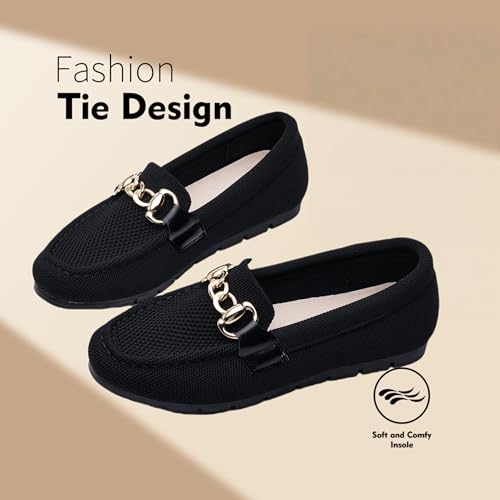 Image of Loafers for Women Comfortable Slip On Flats with Memory Foam Insole for Daily Wearing