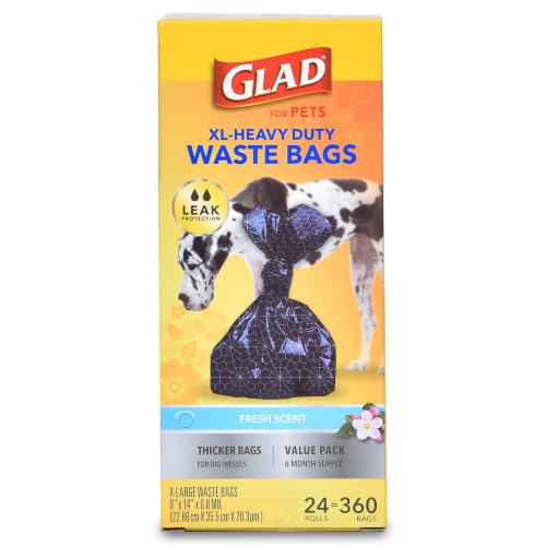 Glad Extra Large Heavy Duty Scented Dog Waste Bags, 360 Count Value Pack - image 1