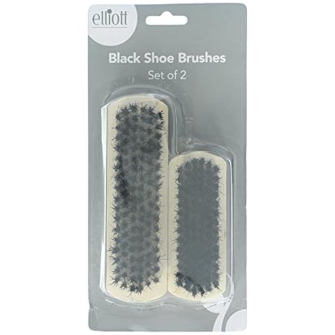 Elliott wooden handle Shoe and Boot Brush - Restore clean and polish 2 pack Cover