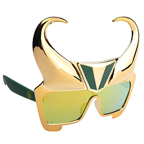 Sun-Staches Marvel Official Loki Child Sunglasses Costume Party Accessory UV400 One Size Fits Most Kids