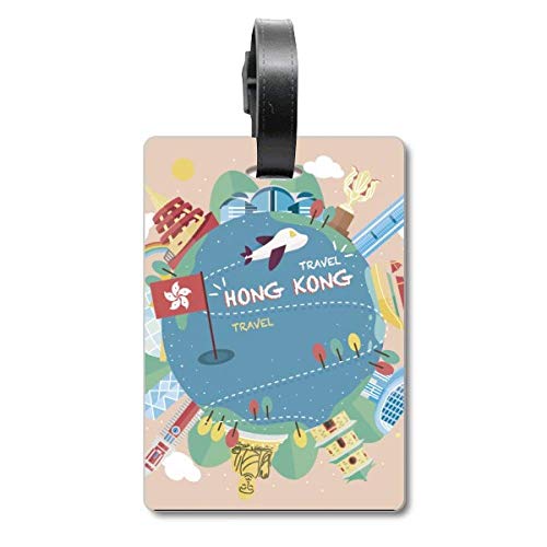 Étiquette de valise I Love Hong Kong cadeau idéal pour grand voyageur