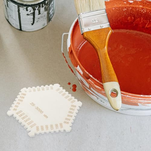 Calibrador de espesor de película húmeda de acero inoxidable KOMBIUDA, herramienta de medición de alambre de metal de alta precisión para recubrimiento de pintura con agarre ergonómico miniatura 7
