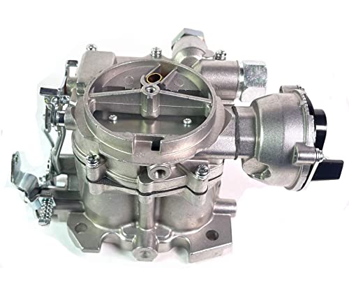 Marine Carburetor Compatible With Mercruiser 2 Barrel Carburetor Mercarb 3.0L 2.5L 4.3L 5.0L 5.7L V8 350 Engines Rochester With Jets, Long Linkage And Gaskets W/Electric Choke Replace 3310-864940A01 #TOP1