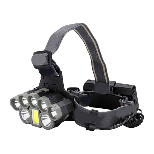 Linterna frontal LED recargable impermeable de alto brillo para escalada 5