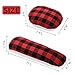 WRINGKIT 2 Pack Tailor's Ham, Solid Seam Roll Set, Linen and Doll Cotton Press Ham, Tailors Ironing Ham for Ironing, Darts, Collar, Long Seam, Red and Black Plaid