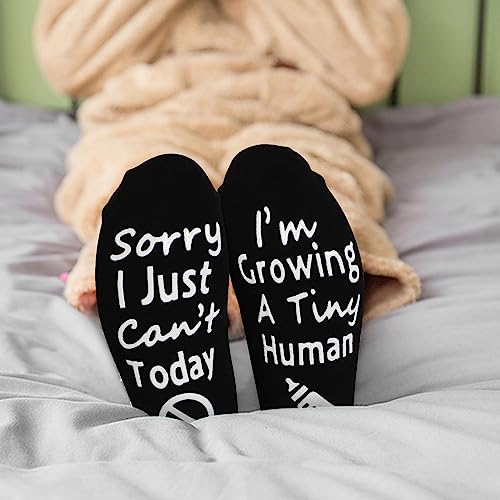 UAREHIBY New Mom Gifts, Baby Shower Gifts for Mom to Be Gift Growing a Tiny Human Mom & Baby Socks, Gifts For Pregnant Women4