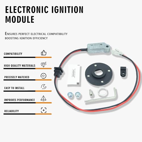 Image of 9432 Accu-Fire Electronic Ignition Module Harness Waterproof Compatible with VW 1945-1980 Super Beetle Karmann GHIA Thing Transporter Campmobile Fastback Baja Bug Beetle 009 Distributor