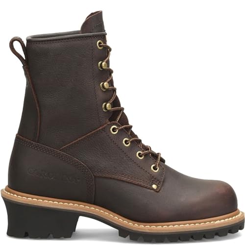 Carolina Elm 8” Steel Toe Logger Work Boots for Women - Rugged Leather Upper with Comfort Footbed, Oil & Slip-Resisting Rubber Lug Outsole, EH Rated2