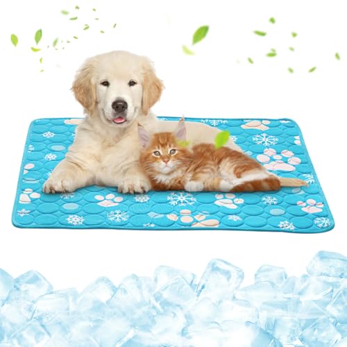 Tappetino Rinfrescante per Cani 100 x 70 cm, Cuscino Estivo Auto-Raffreddante e Antiscivolo, Coperta Refrigerante Lavabile per Gatti e Animali