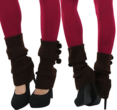 Image of ToBeInStyle Women's Long Over The Knee Leg Warmers Bright Thigh High